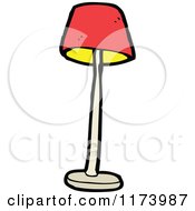 Cartoon Of A House Lamp Royalty Free Vector Clipart by lineartestpilot