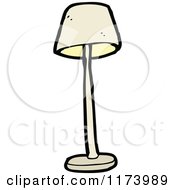 Cartoon Of A House Lamp Royalty Free Vector Clipart by lineartestpilot