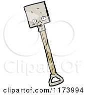 Cartoon Of A Spade Shovel Royalty Free Vector Clipart by lineartestpilot