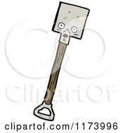 Cartoon Of A Spade Shovel Royalty Free Vector Clipart by lineartestpilot
