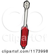 Cartoon Of A Screwdriver Royalty Free Vector Clipart by lineartestpilot