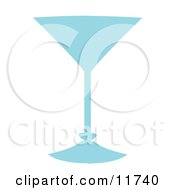 Blue Wineglass Clipart Illustration