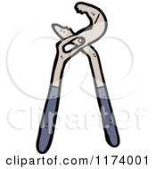 Cartoon Of A Plumbers Wrench Royalty Free Vector Clipart by lineartestpilot