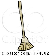 Cartoon Of A Broom Royalty Free Vector Clipart