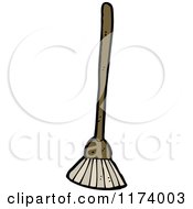 Cartoon Of A Broom Royalty Free Vector Clipart by lineartestpilot