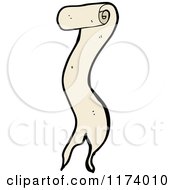 Cartoon Of A Long Paper Scroll Banner Royalty Free Vector Clipart by lineartestpilot