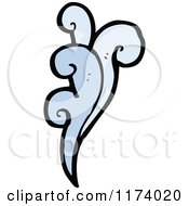 Cartoon Of A Blue Water Splash Royalty Free Vector Clipart by lineartestpilot
