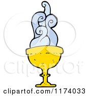 Cartoon Of A Goblet And Steam Royalty Free Vector Clipart