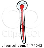Cartoon Of A Thermometer Royalty Free Vector Clipart