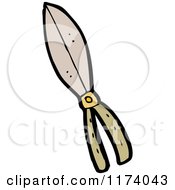 Cartoon Of Scissors Royalty Free Vector Clipart
