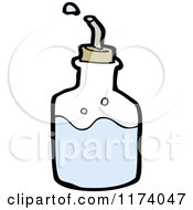 Cartoon Of A Kitchen Water Bottle Royalty Free Vector Clipart