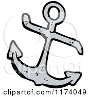 Cartoon Of An Anchor Royalty Free Vector Clipart by lineartestpilot