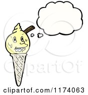 Poster, Art Print Of Ice Cream Cone With Conversation Bubble