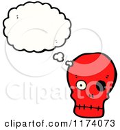 Poster, Art Print Of Red Skull With Conversation Bubble