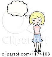 Poster, Art Print Of Blonde Girl With Conversation Bubble