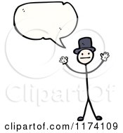 Poster, Art Print Of Stick Man With Heart Conversation Bubble