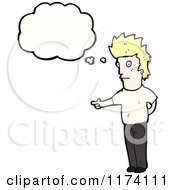 Cartoon Of Blonde Man With Cnversation Bubble Royalty Free Vector Illustration