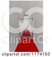Poster, Art Print Of 3d Red Carpet Leading To A Closed Elevator