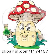 Poster, Art Print Of Mushroom Holding A Bottle Of Poison