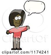 Poster, Art Print Of African American Woman With A Conversation Bubble