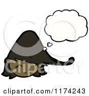 Cartoon Of An African American Girls Head With A Conversation Bubble Royalty Free Vector Illustration