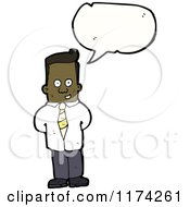 Cartoon Of An African American Doctor With A Conversation Bubble Royalty Free Vector Illustration