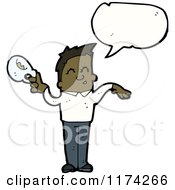 Poster, Art Print Of African American Man With A Conversation Bubble