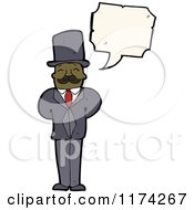 Poster, Art Print Of African American Businessman With A Conversation Bubble