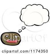 Clipart Of A Thinking Head Royalty Free Vector Illustration