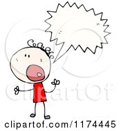 Poster, Art Print Of Stick Person Yelling With A Conversation Bubble