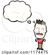 Cartoon Of A Boy Wearing A Sweater With A Conversation Bubble Royalty Free Vector Illustration