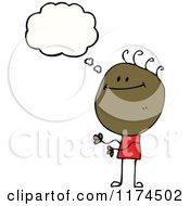Poster, Art Print Of African American Stick Boy With A Conversation Bubble