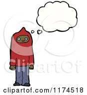 Cartoon Of An African American Boy Wearing A Hoodie With A Conversation Bubble Royalty Free Vector Illustration