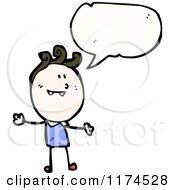 Poster, Art Print Of Stick Person With A Conversation Bubble