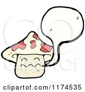 Spotted Mushroom With A Conversation Bubble