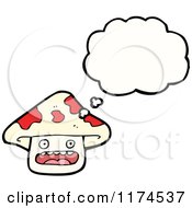 Spotted Mushroom With A Conversation Bubble