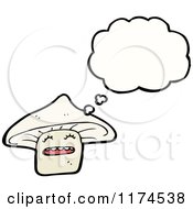 Poster, Art Print Of Gray Mushroom With A Conversation Bubble