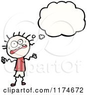 Cartoon Of A Stick Person With A Conversation Bubble Royalty Free Vector Illustration