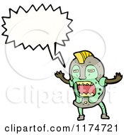 Poster, Art Print Of Monster With A Conversation Bubble