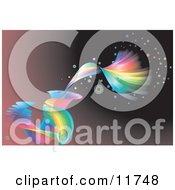 Spiraling Rainbow Background Clipart Illustration by AtStockIllustration