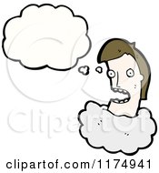 Girls Head In The Clouds With A Conversation Bubble