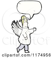 Poster, Art Print Of Angel With A Conversation Bubble
