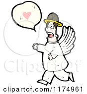 Poster, Art Print Of Angel With A Conversation Bubble With A Heart