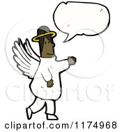 Poster, Art Print Of African American Angel With A Conversation Bubble