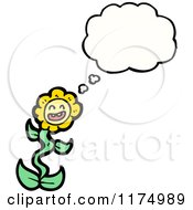 Poster, Art Print Of Yellow Flower With A Conversation Bubble