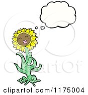 Poster, Art Print Of Yellow Sunflower With A Conversation Bubble
