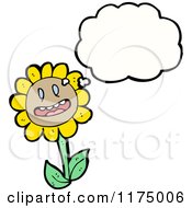 Poster, Art Print Of Yellow Flower With A Conversation Bubble