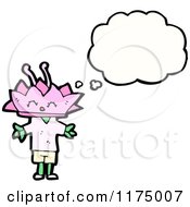 Poster, Art Print Of Pink Flower With A Conversation Bubble