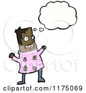 Poster, Art Print Of African American Girl In Pink With A Conversation Bubble