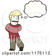 Poster, Art Print Of Man Wearing A Red Sweater With A Conversation Bubble